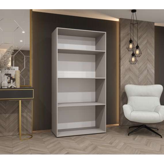 Garderobeskap PARMA 2 100x202 cm - svart matt - 2 dører - speil