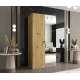 Garderobeskap PARMA 2 100x202 cm - eik artisan - 2 dører - speil