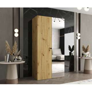 Garderobeskap PARMA 2 100x202 cm - eik artisan - 2 dører - speil