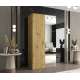 Garderobeskap PARMA 2 100x202 cm - eik artisan - 2 dører - speil