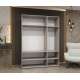 Garderobeskap PARMA 2 150x202 cm - hvit matt - 3 dører - speil