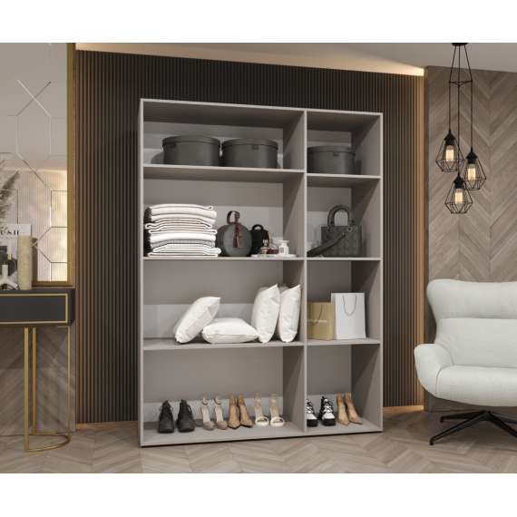 Garderobeskap PARMA 2 150x202 cm - hvit matt - 3 dører - speil