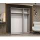 Garderobeskap PARMA 2 150x202 cm - hvit matt - 3 dører - speil