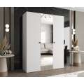 Garderobeskap PARMA 2 150x202 cm - hvit matt - 3 dører - speil