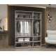 Garderobeskap PARMA 2 150x202 cm - eik artisan - 3 dører - speil