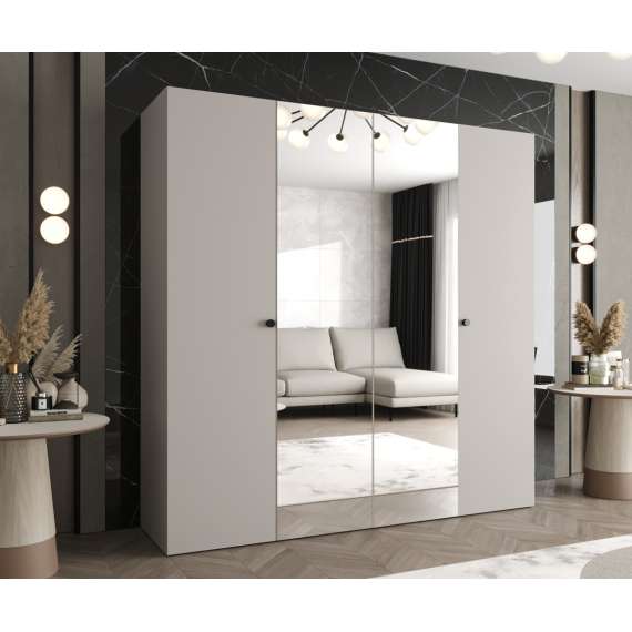Garderobeskap PARMA 2 200x202 cm - cashmere - 4 dører - speil