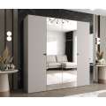 Garderobeskap PARMA 2 200x202 cm - cashmere - 4 dører - speil