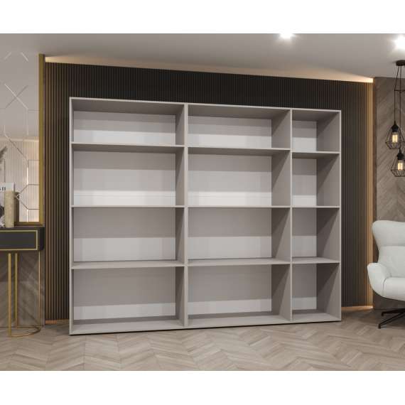 Garderobeskap PARMA 2 - 250x202 cm - eik artisan - 5 dører - speil