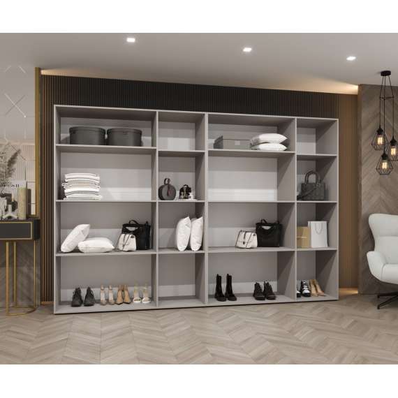 Garderobeskap PARMA 2 - 300x202 cm - eik artisan - 6 dører - speil