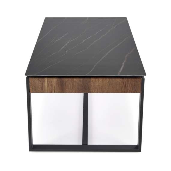 Sofabord RAMONA - 121x61 cm - svart marmor