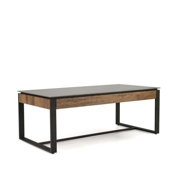 Sofabord RAMONA - 121x61 cm - svart marmor