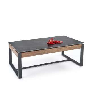 Sofabord RAMONA - 121x61 cm - svart marmor