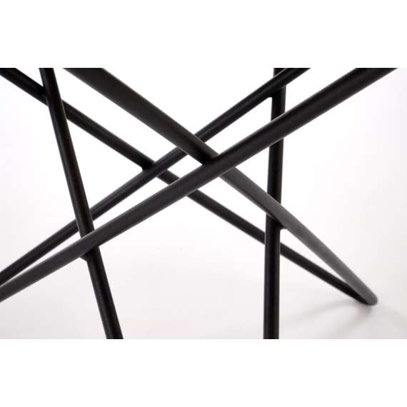 Sofabord LEILA - Ø60 cm - eik - svart understell