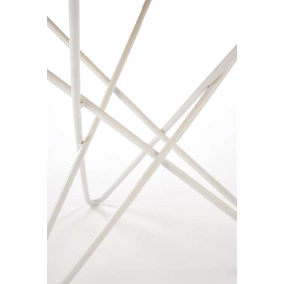 Sofabord LEILA - Ø60 cm - eik - hvit understell