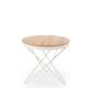 Sofabord LEILA - Ø60 cm - eik - hvit understell