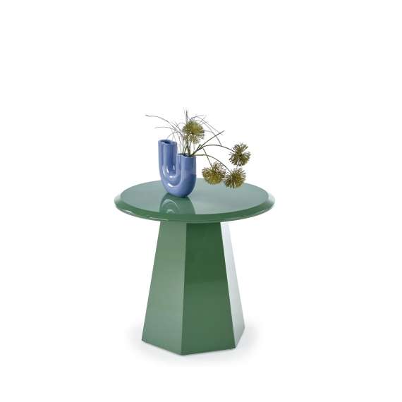 Sofabord LOCA - Ø50 cm - grønn - lakkert MDF