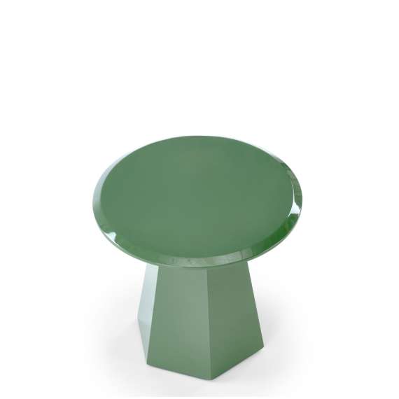 Sofabord LOCA - Ø50 cm - grønn - lakkert MDF