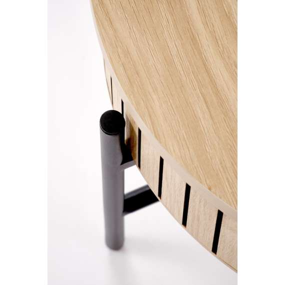 Bordsett DANTE - 2 stk - eik - oppbevaringsplass