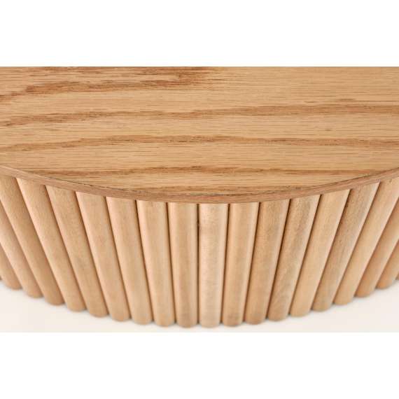 Sofabord WOODE - Ø80 cm - naturlig eik