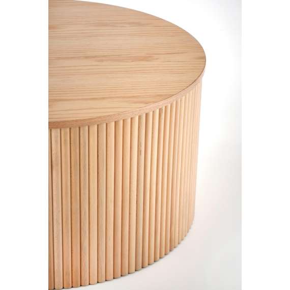 Sofabord WOODE - Ø80 cm - naturlig eik