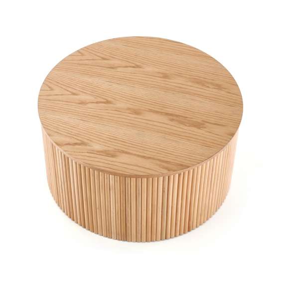 Sofabord WOODE - Ø80 cm - naturlig eik