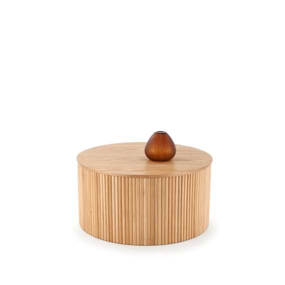 Sofabord WOODE - Ø80 cm - naturlig eik