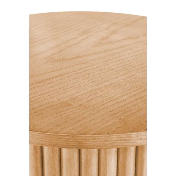 Sofabord WOODE - Ø80 cm - naturlig eik