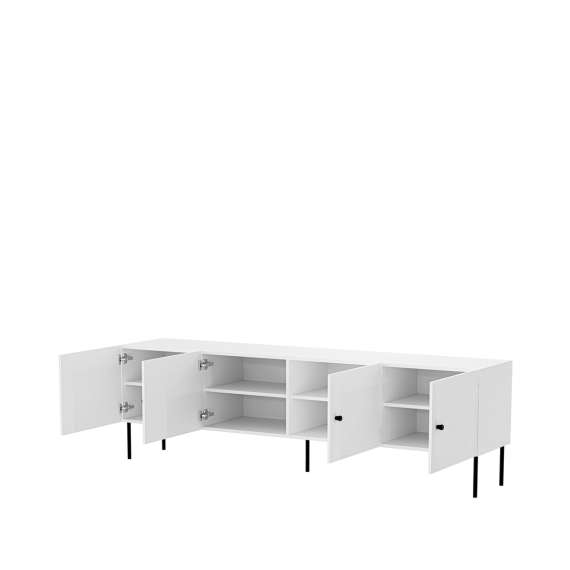 Tv-benk PALAZZO NEW 200x60cm - hvit matt - 4 dører