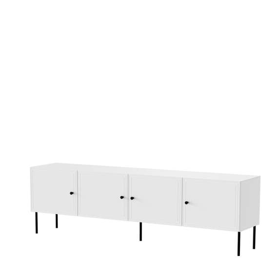 Tv-benk PALAZZO NEW 200x60cm - hvit matt - 4 dører
