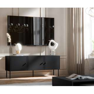 Tv-benk PALAZZO NEW 150x60cm - svart matt - 3 dører