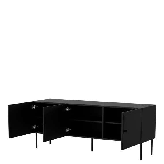Tv-benk PALAZZO NEW 150x60cm - svart matt - 3 dører