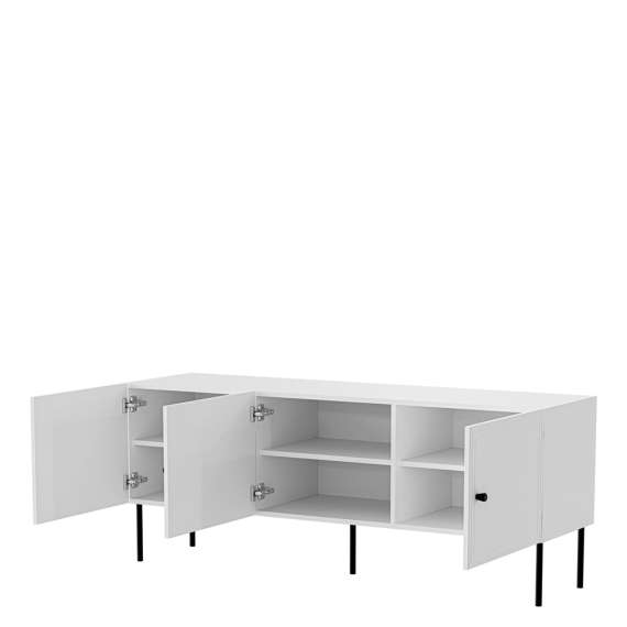 Tv-benk PALAZZO NEW 150x60cm - hvit matt - 3 dører