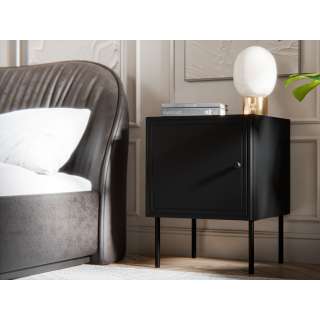 Nattbord PALAZZO NEW 44x59cm - svart matt - 1 dør - 2 stk sett