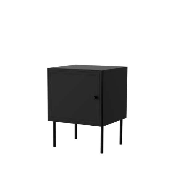 Nattbord PALAZZO NEW 44x59cm - svart matt - 1 dør - 2 stk sett