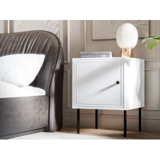 Nattbord PALAZZO NEW 44x59cm - hvit matt - 1 dør - 2 stk sett