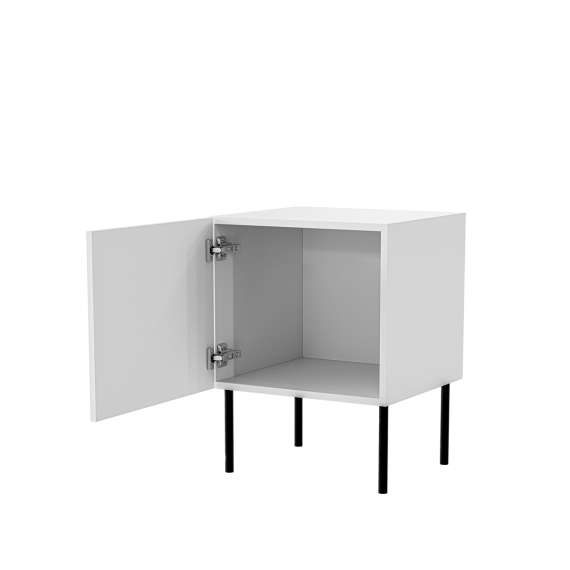 Nattbord PALAZZO NEW 44x59cm - hvit matt - 1 dør - 2 stk sett