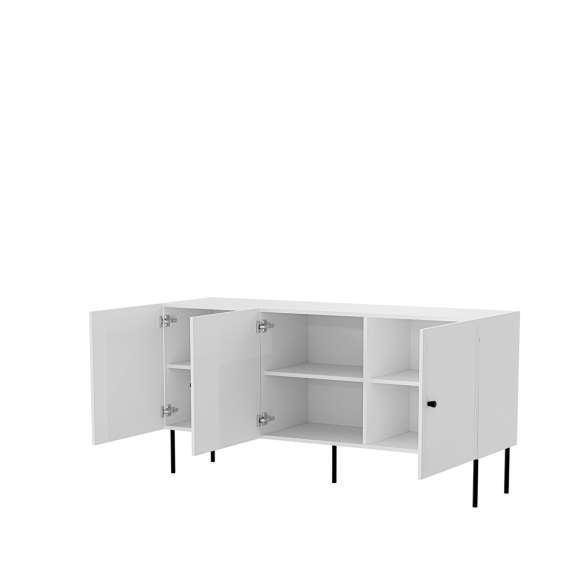 Skjenk PALAZZO NEW 150x75cm - hvit matt - 3 dører