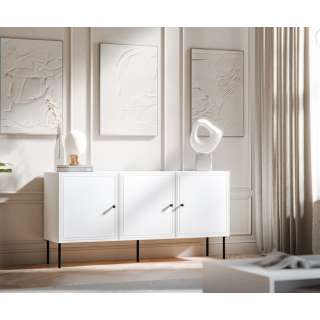 Skjenk PALAZZO NEW 150x75cm - hvit matt - 3 dører