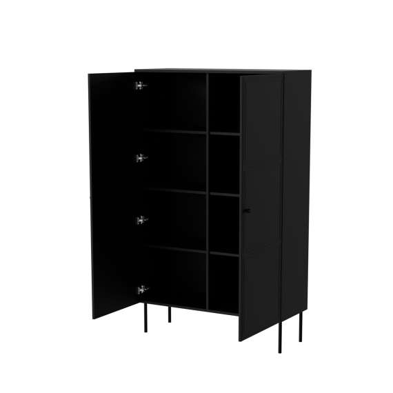 Skap PALAZZO NEW 100x166cm - svart matt - 2 dører