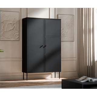 Skap PALAZZO NEW 100x166cm - svart matt - 2 dører