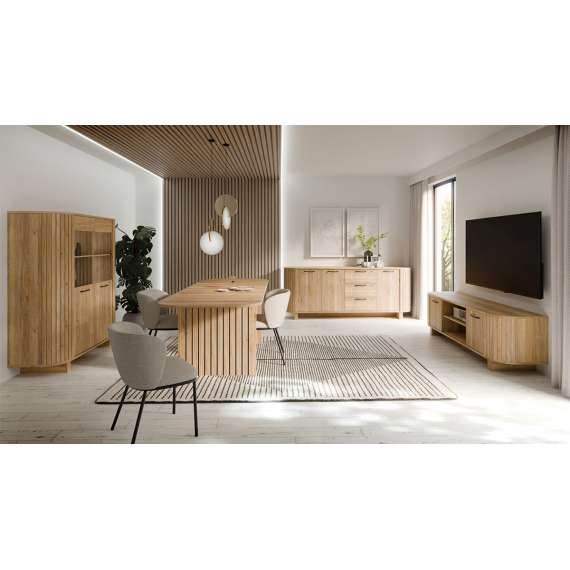 Salongbord FORMS 180-230 x90 cm - eik mauvela