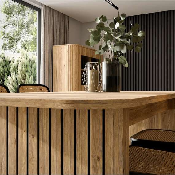 Salongbord FORMS 180-230 x90 cm - eik mauvela