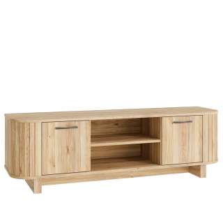 Tv-benk FORMS 189x59 cm - eik mauvela - 2 dører - avrundede kanter