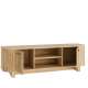 Tv-benk FORMS 189x59 cm - eik mauvela - 2 dører - avrundede kanter