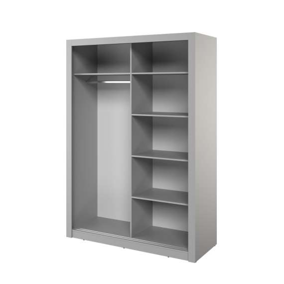 Garderobeskap Arti 150x215 cm - grå matt