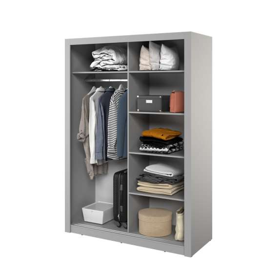 Garderobeskap Arti 150x215 cm - grå matt