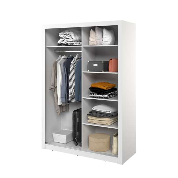 Garderobeskap Arti 150x215 cm - hvit matt