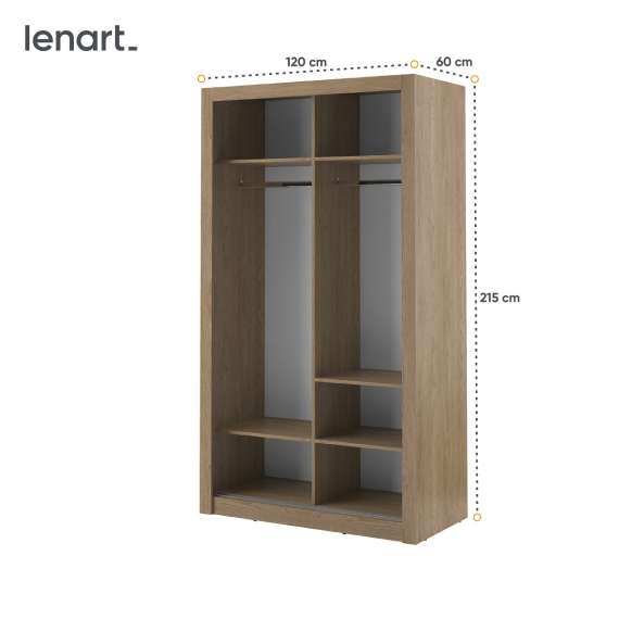 Garderobeskap Arti 120x215 cm - Eikelook