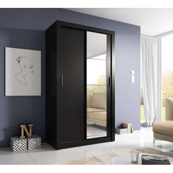 Garderobeskap Arti 120x215 cm - Svart matt