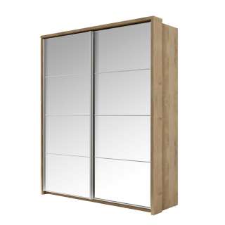 Garderobeskap Arti 180x218 cm - eik - med speil